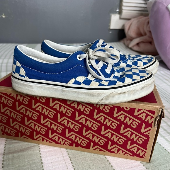 Lapis Blue Checkered Vans Men 55 And 